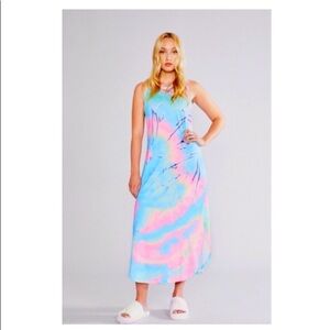 NWOT Tie-Dye Maxi Dress Colorful